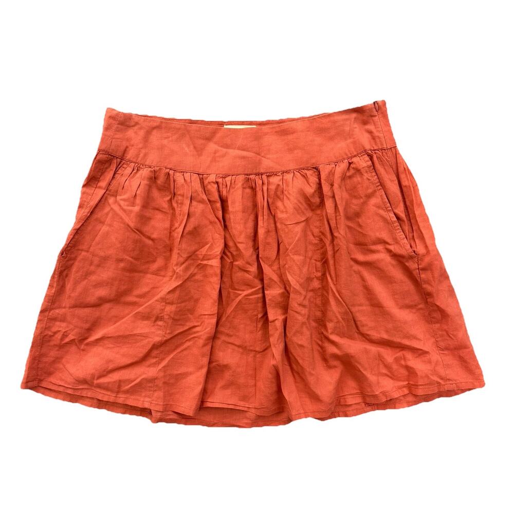 Marabelle XS Burnt Sienna Orange Summer 100% Cotton Mini Skirt Women’s